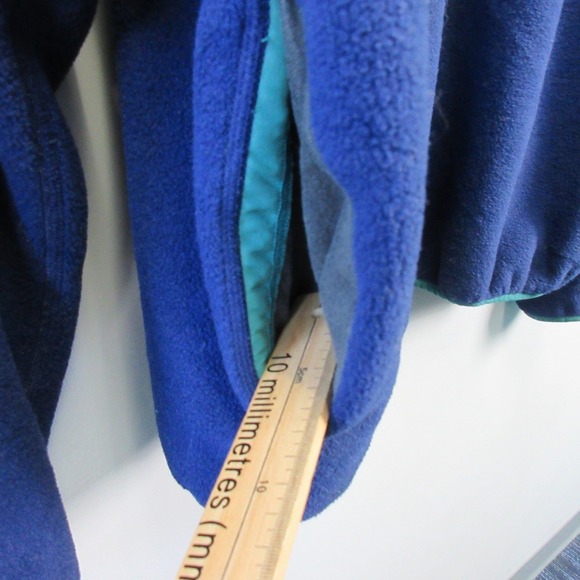 LL Bean Adults' Bean's Classic Fleece Pullover Unisex M XL Blue Snap Half 428 - Picture 12 of 16